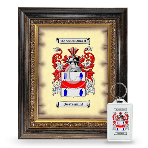 Quatermint Framed Coat of Arms and Keychain - Heirloom