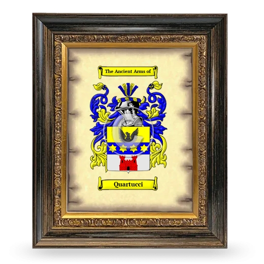 Quartucci Coat of Arms Framed - Heirloom