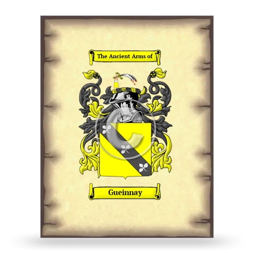 Gueinnay Coat of Arms Print