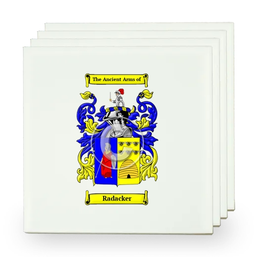 Radacker Set of Four Small Tiles with Coat of Arms