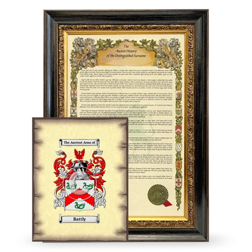 Rattly Framed History and Coat of Arms Print - Heirloom