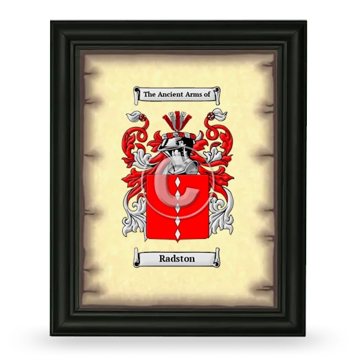 Radston Coat of Arms Framed - Black