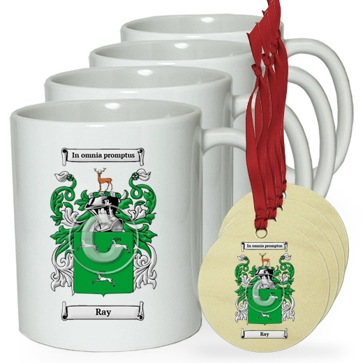 Ray Set of 4 Classic Mugs and Ornaments