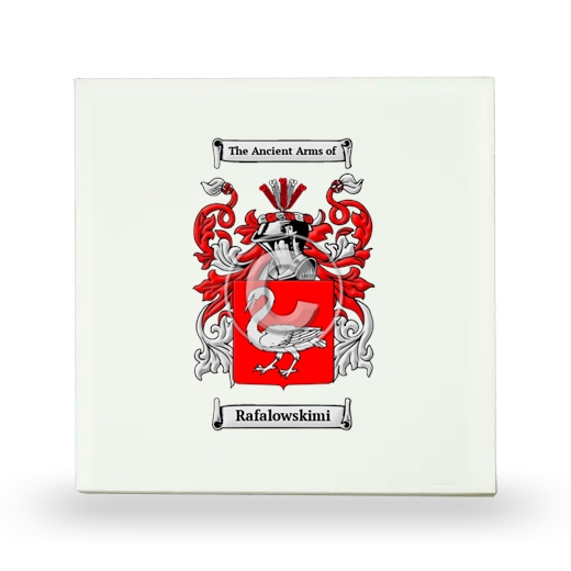 Rafalowskimi Small Ceramic Tile with Coat of Arms