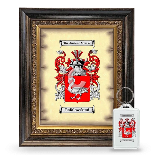 Rafalowskimi Framed Coat of Arms and Keychain - Heirloom