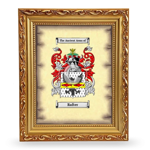 Rafter Coat of Arms Framed - Gold