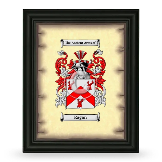 Ragan Coat of Arms Framed - Black