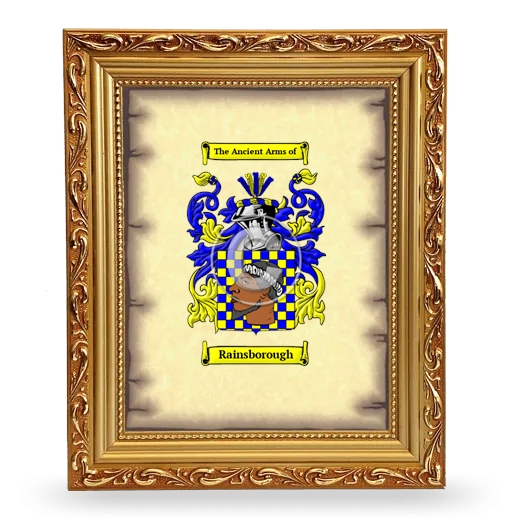 Rainsborough Coat of Arms Framed - Gold