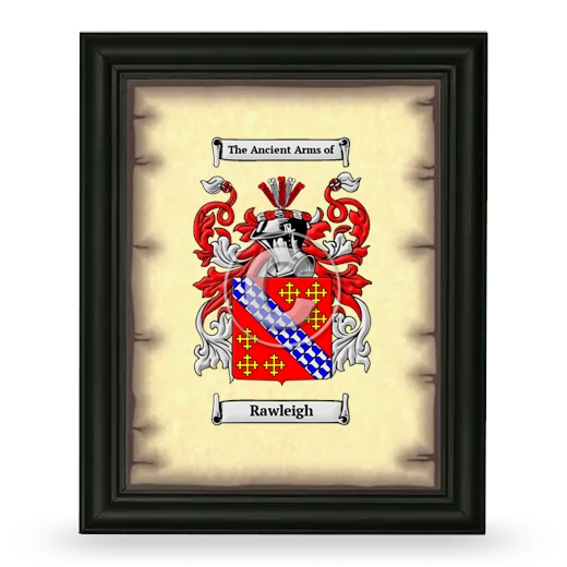 Rawleigh Coat of Arms Framed - Black