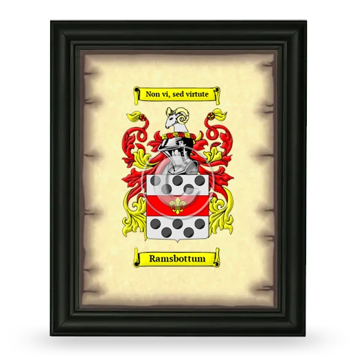 Ramsbottum Coat of Arms Framed - Black