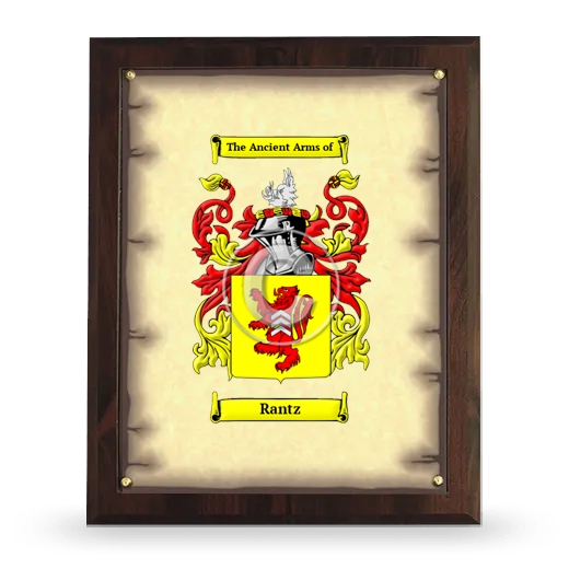 Rantz Coat of Arms Plaque