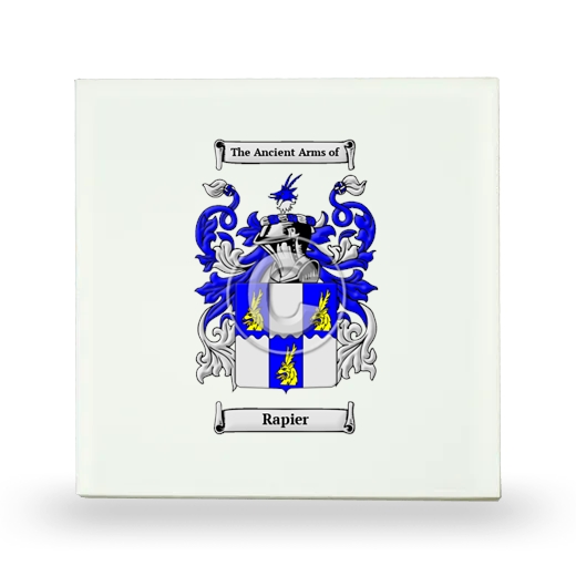 Rapier Small Ceramic Tile with Coat of Arms