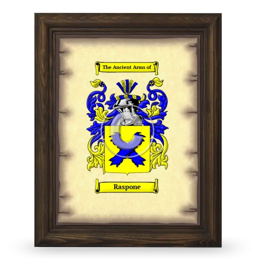 Raspone Coat of Arms Framed - Brown