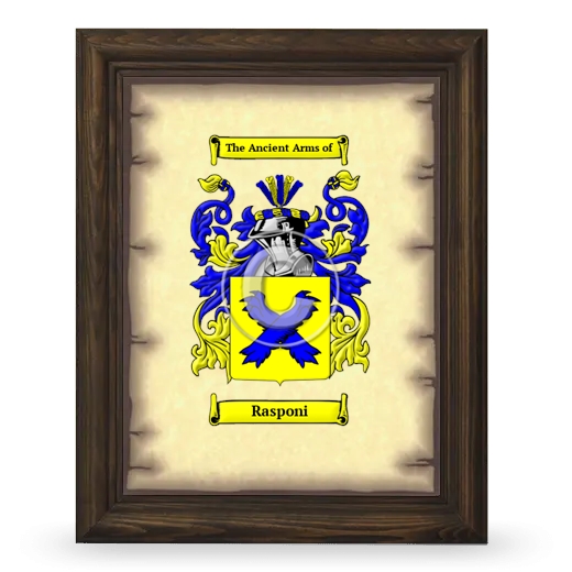 Rasponi Coat of Arms Framed - Brown