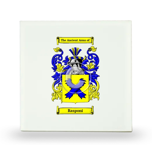 Rasponi Small Ceramic Tile with Coat of Arms