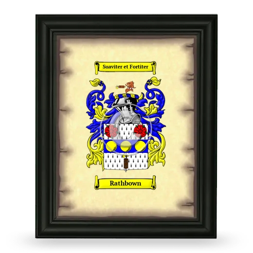 Rathbown Coat of Arms Framed - Black