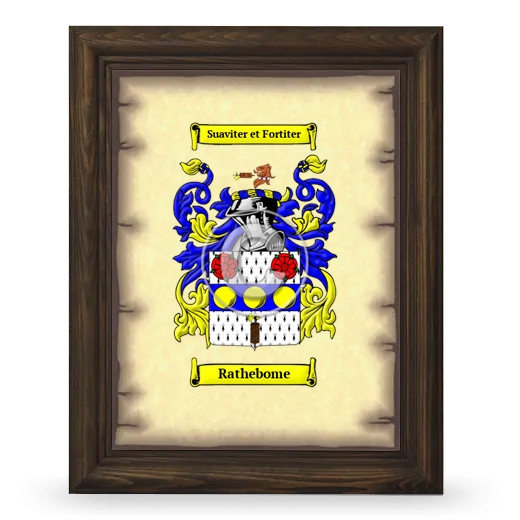 Rathebome Coat of Arms Framed - Brown