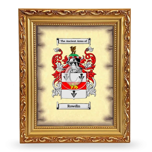 Rowdin Coat of Arms Framed - Gold