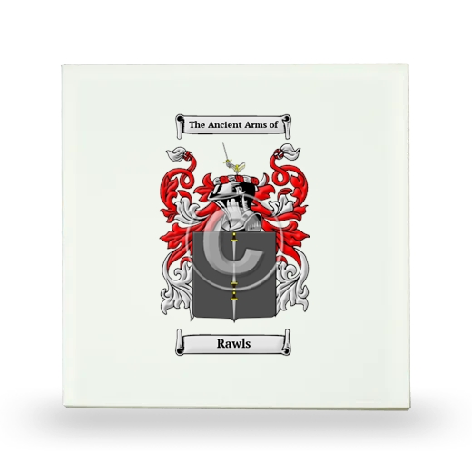 Rawls Small Ceramic Tile with Coat of Arms