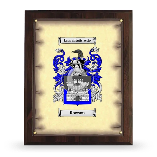 Rowson Coat of Arms Plaque