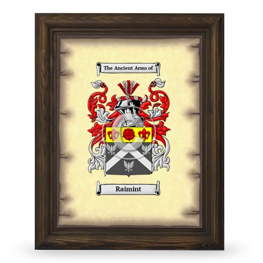 Raimint Coat of Arms Framed - Brown