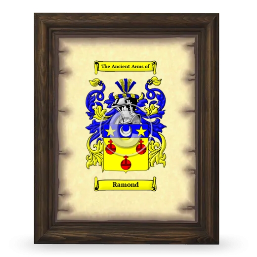 Ramond Coat of Arms Framed - Brown