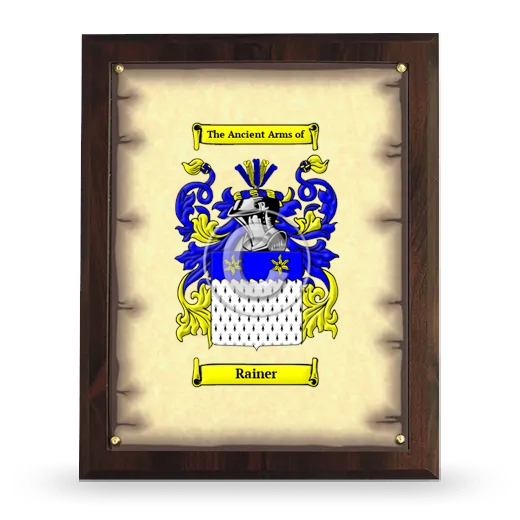 Rainer Coat of Arms Plaque