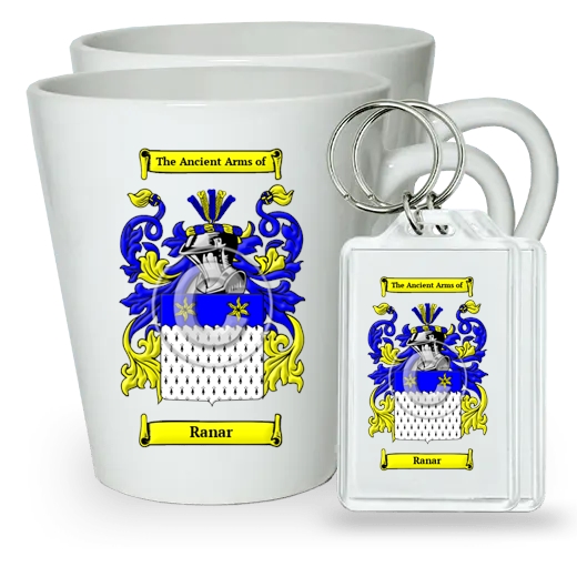 Ranar Pair of Latte Mugs and Pair of Keychains