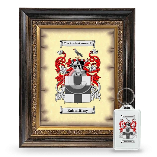 Rainsfithay Framed Coat of Arms and Keychain - Heirloom