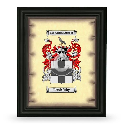 Randsfithy Coat of Arms Framed - Black