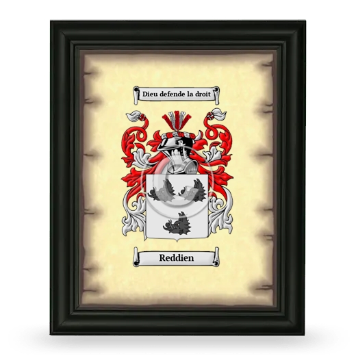 Reddien Coat of Arms Framed - Black