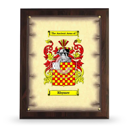 Rhymer Coat of Arms Plaque