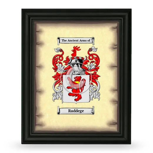 Raddege Coat of Arms Framed - Black