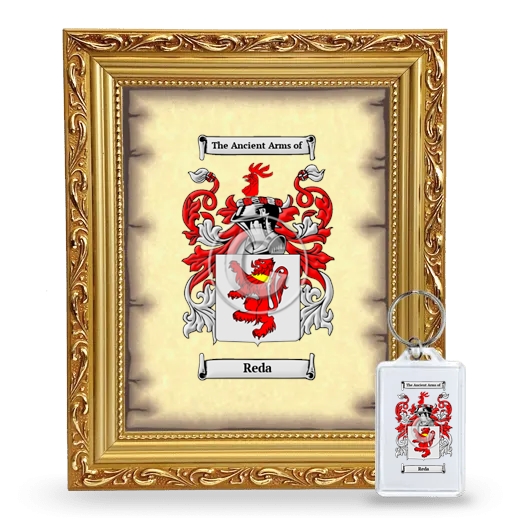 Reda Framed Coat of Arms and Keychain - Gold