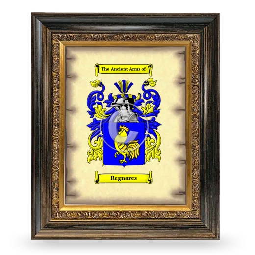 Regnares Coat of Arms Framed - Heirloom