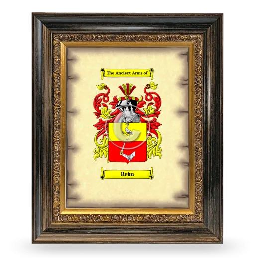 Reim Coat of Arms Framed - Heirloom