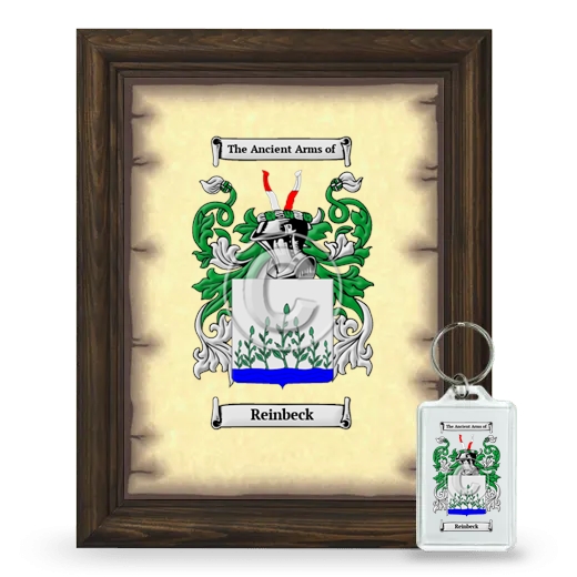 Reinbeck Framed Coat of Arms and Keychain - Brown