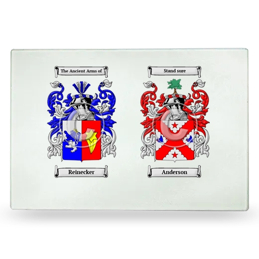 Double Coat of Arms Glass Cutting Board