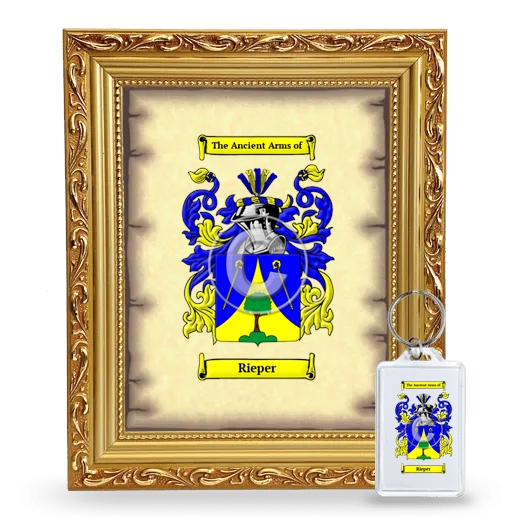 Rieper Framed Coat of Arms and Keychain - Gold