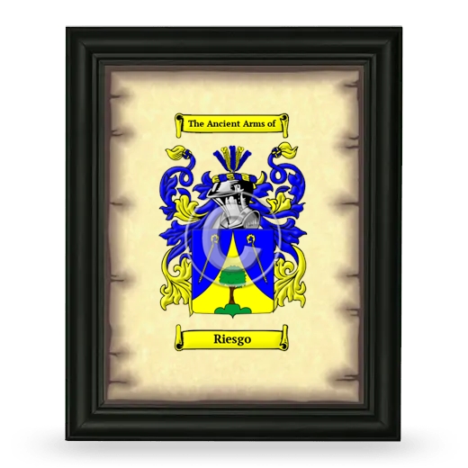 Riesgo Coat of Arms Framed - Black