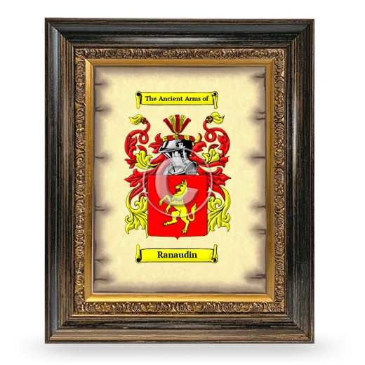 Ranaudin Coat of Arms Framed - Heirloom