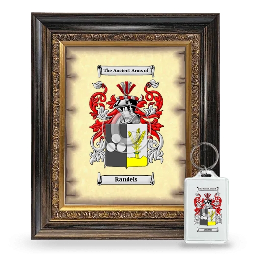 Randels Framed Coat of Arms and Keychain - Heirloom