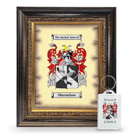 Olarenshaw Framed Coat of Arms and Keychain - Heirloom