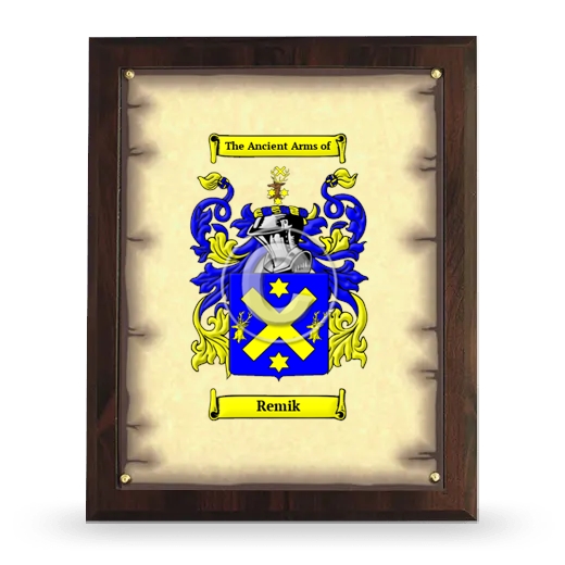 Remik Coat of Arms Plaque