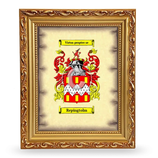 Repingtolm Coat of Arms Framed - Gold