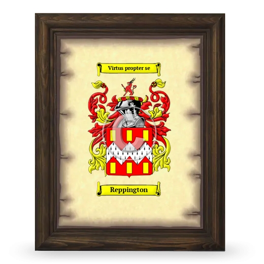 Reppington Coat of Arms Framed - Brown