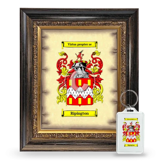 Ripington Framed Coat of Arms and Keychain - Heirloom