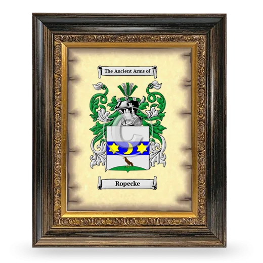 Ropecke Coat of Arms Framed - Heirloom