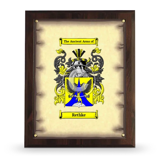 Rethke Coat of Arms Plaque