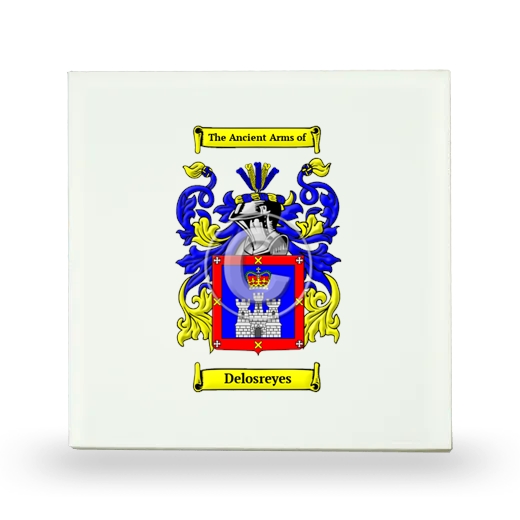 Delosreyes Small Ceramic Tile with Coat of Arms